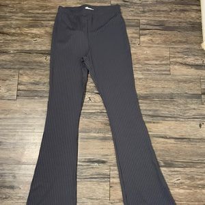 TOPSHOP Ribbed Flare Skinny Pants